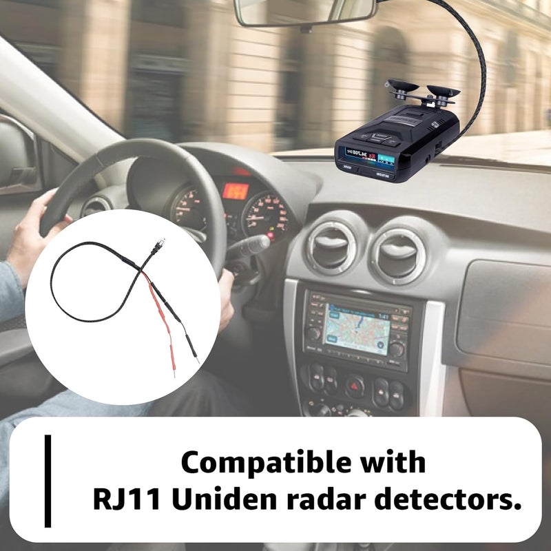 Sousery 1PC RJ11 Replacement Mirror Wire Power Cord for Uniden Radar Detectors，Fits R4 R3 R1 R7 DFR7 R8 Model(3005201U) - Image 2